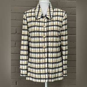 St.John Vintage Plaid blazer / jacket 14